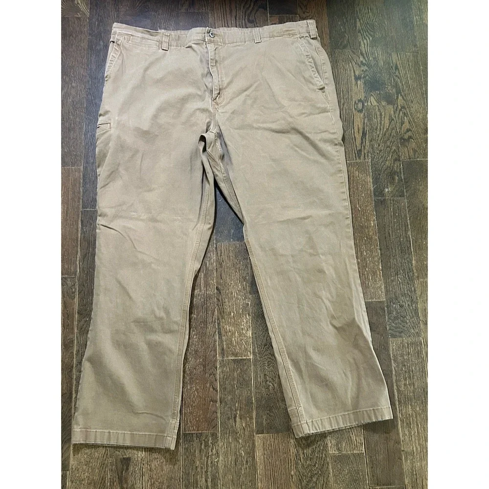 Duluth Trading Co Mens Flex Ballroom Khakis Brown Pants Sz 44 X 32